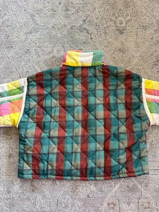 Colorblock Quilted Puffer Jacket - Multicolor - Picture 7 of 9